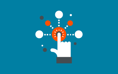 Icon of a finger on a button