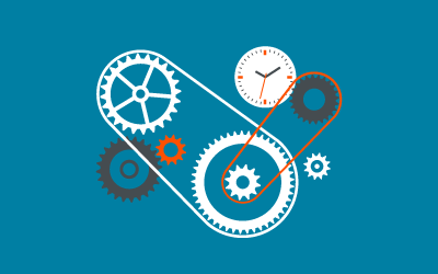 Icon of several cogs connnected by belts